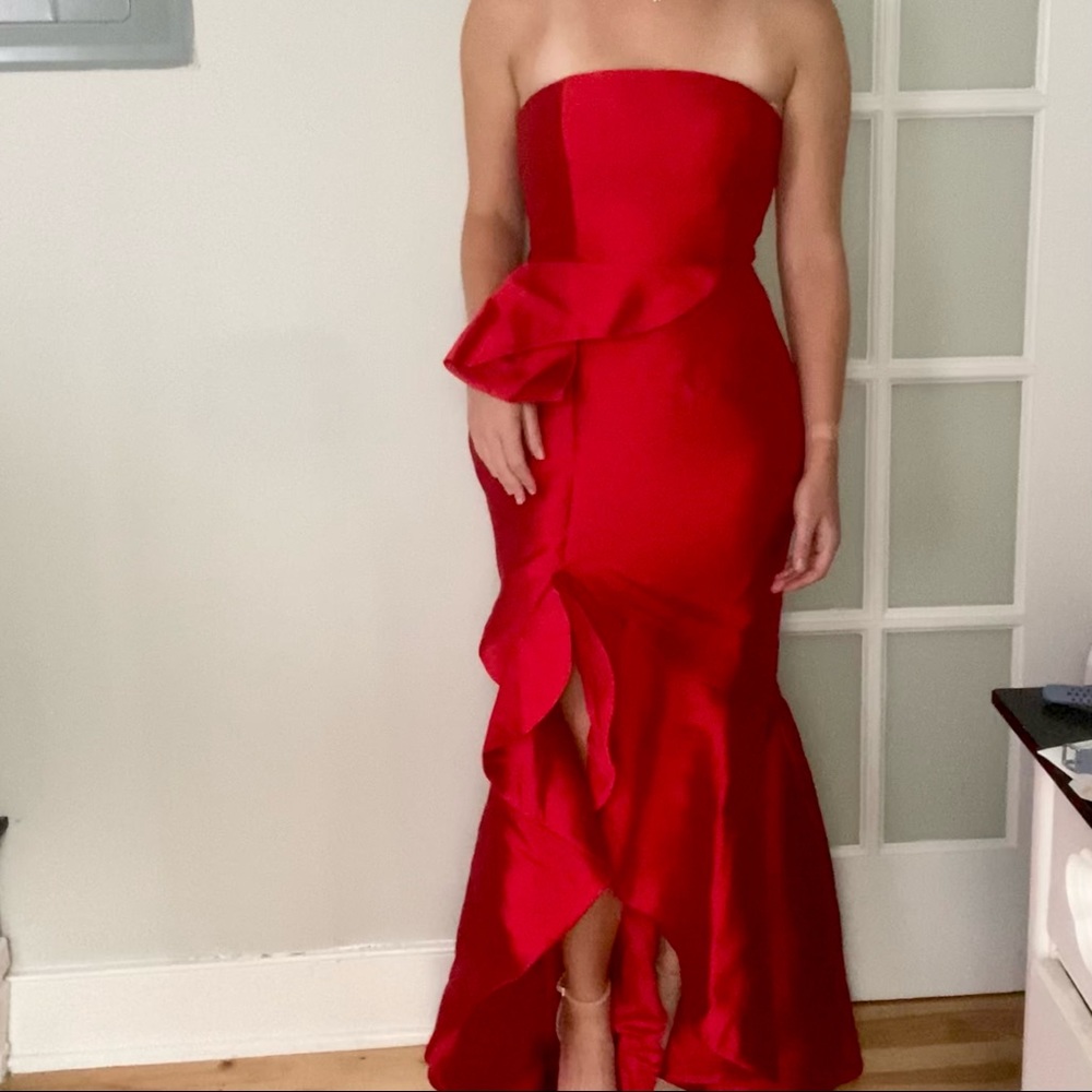 The Seller Strapless Gown